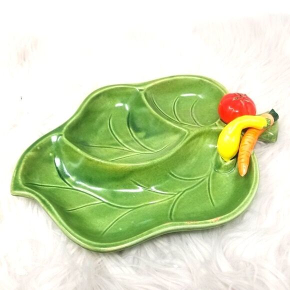Ceramic veggie platter. SANTA ANITAWARE CALIFORNIA - Picture 1 of 15